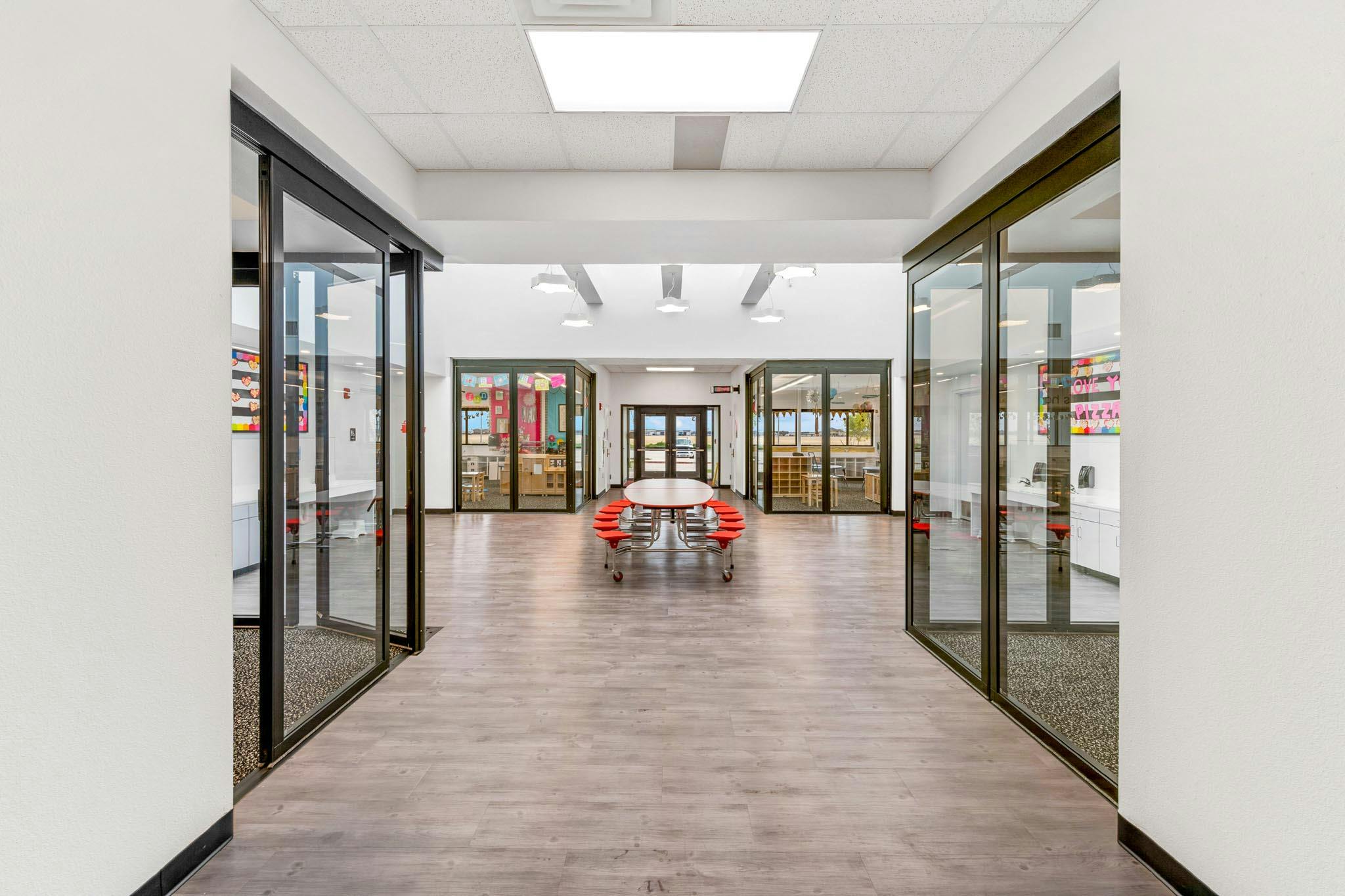 learning hub design in schools with NanaWall sliding glass walls