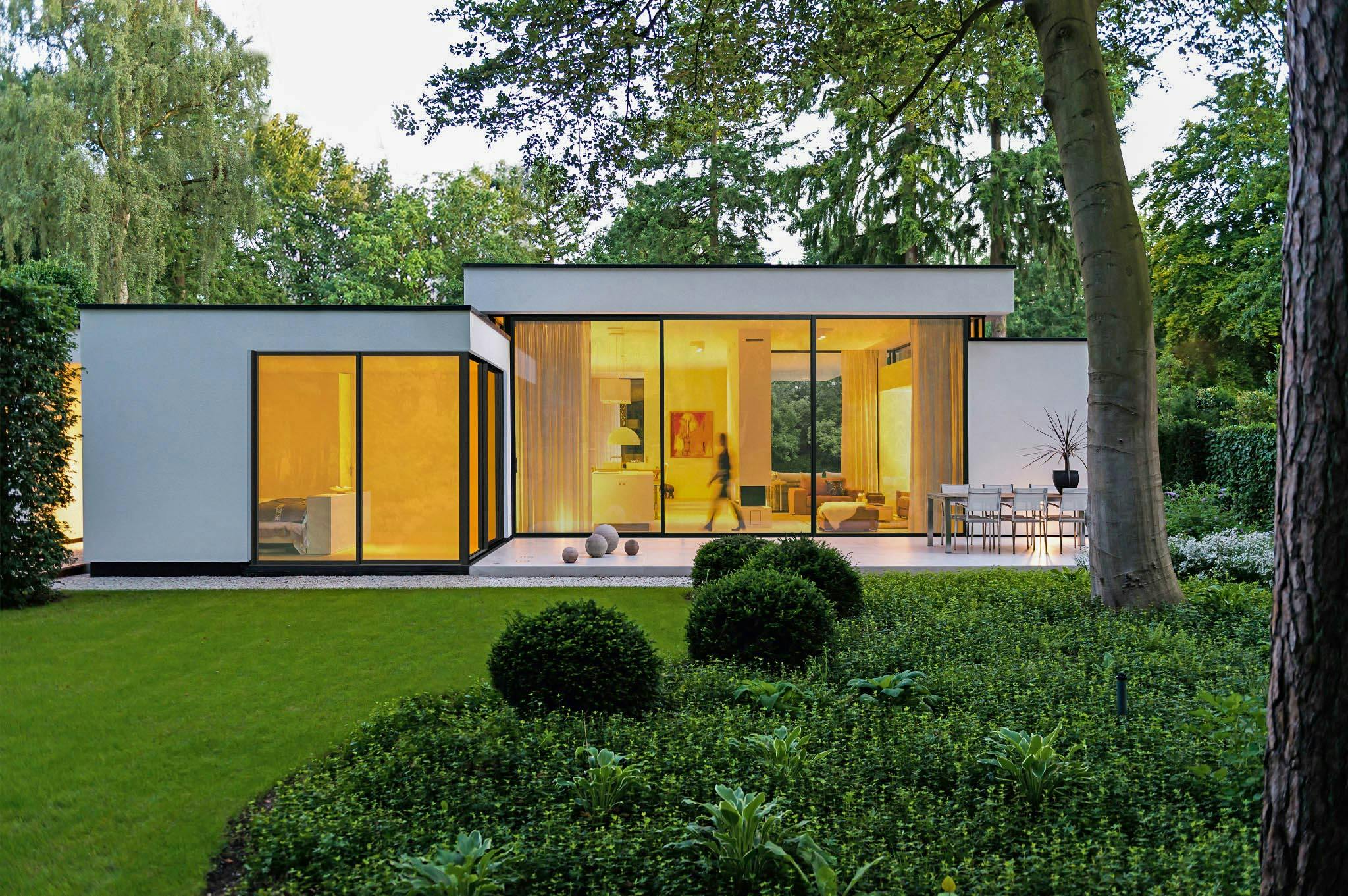 floor to ceiling exterior moving glass walls