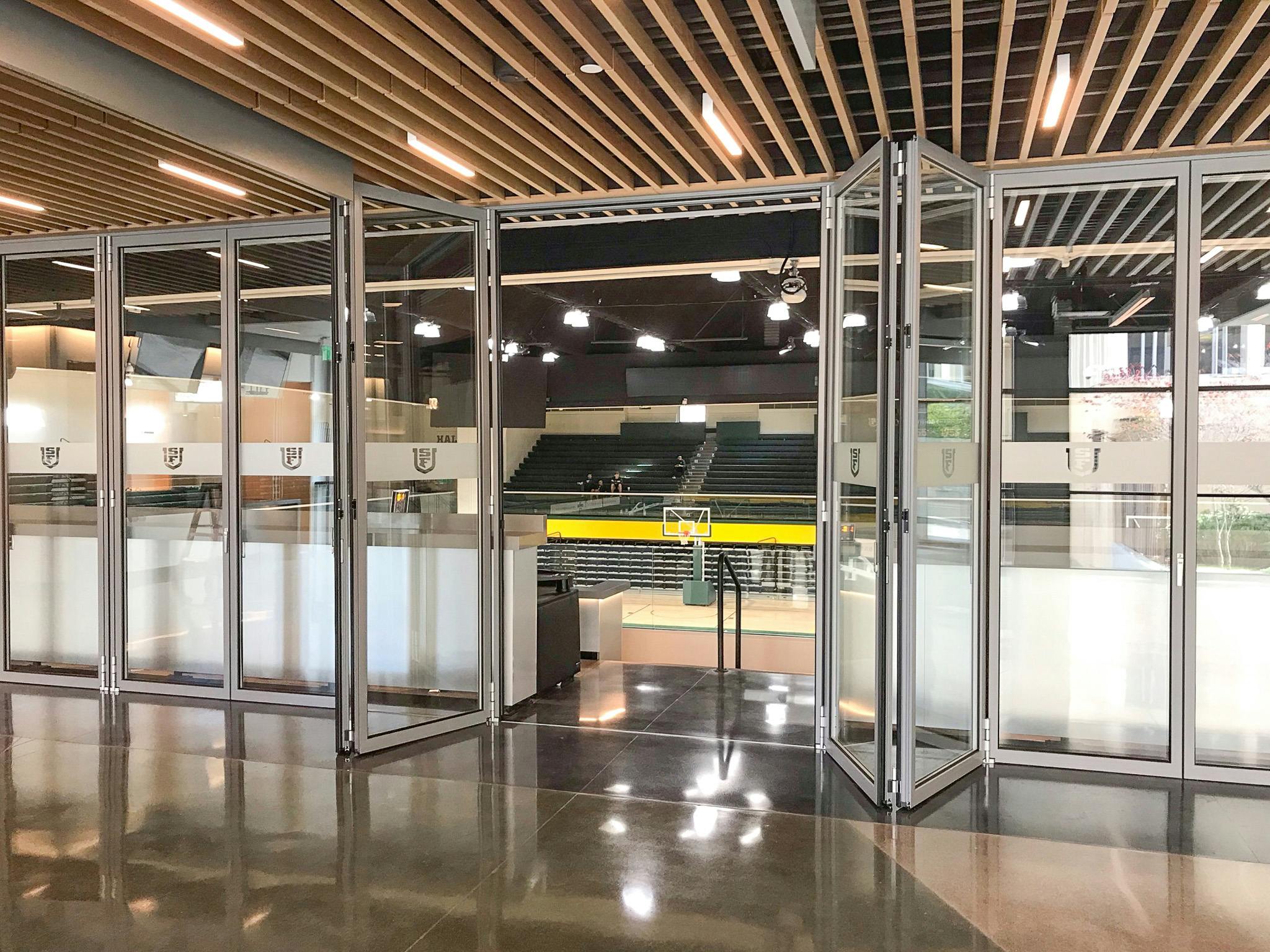 USF Dons Sobrato Center acoustic glass wall