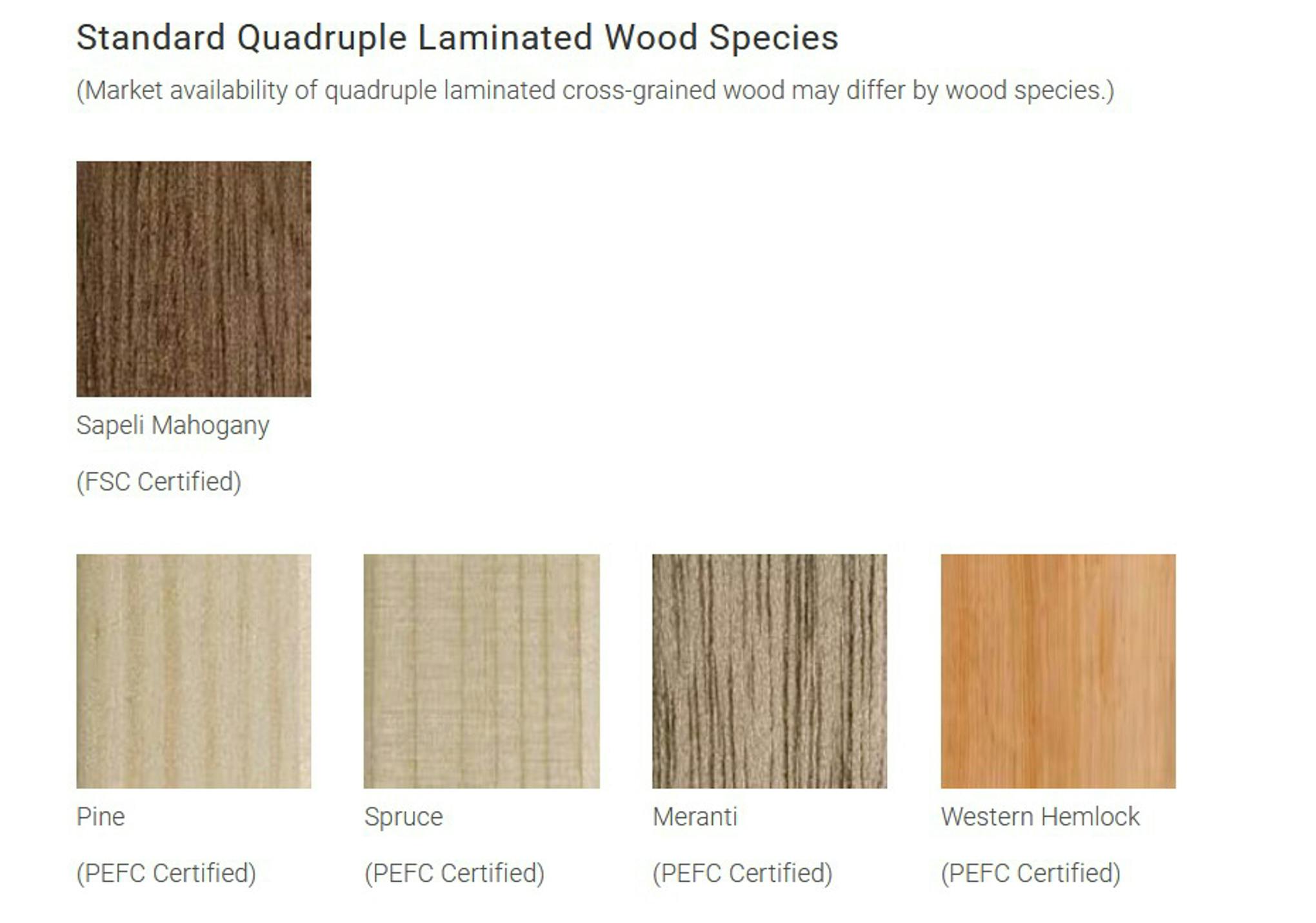 wood framed finish options