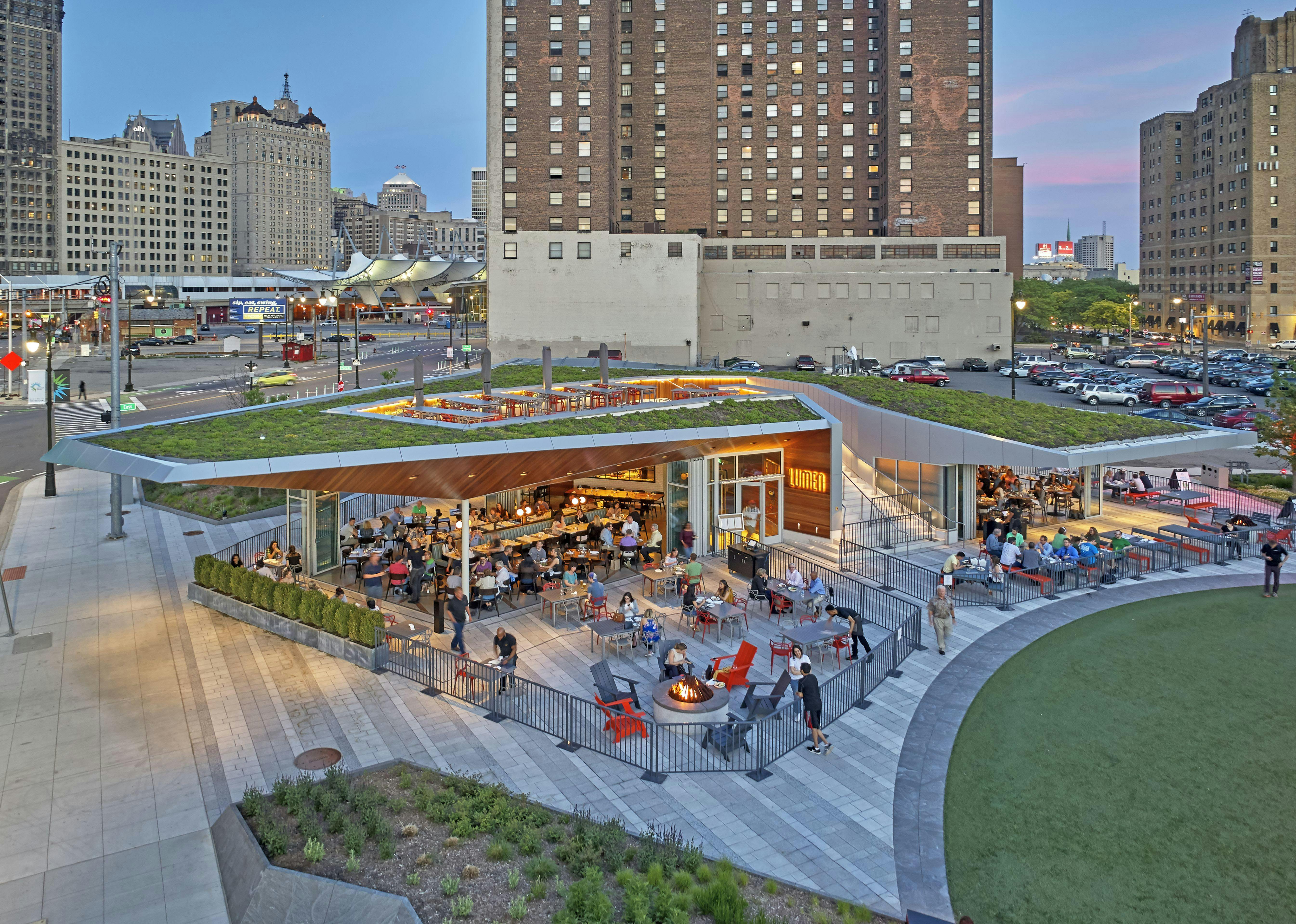 indoor/outdoor restaurant made possible with NanaWall HSW Systems for performance that matters