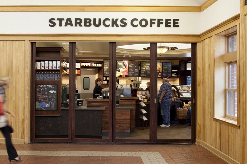 Starbucks-Coffee-is-an-example-of-on-brand-commercial-glass-entry-doors