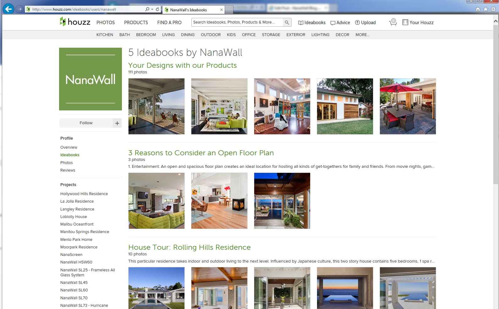 Design professionals provide NanaWall reviews in Houzz