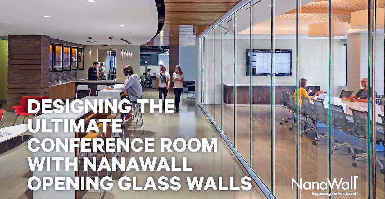 acoustic frameless moveable interior glass walls provide daylight and flexibility to office interior