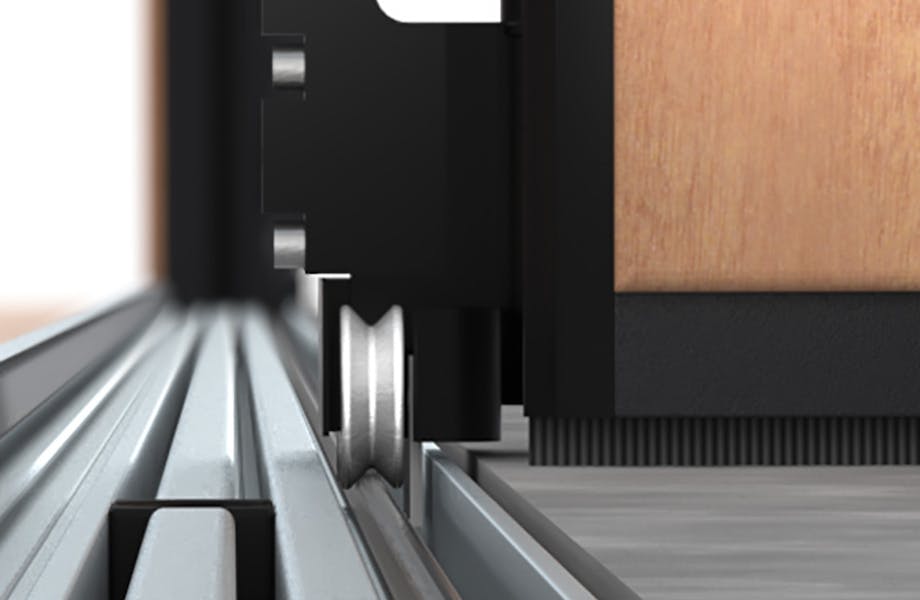 Slimmest Aluminum Clad Folding Glass Wall Sill with High Heel Feature